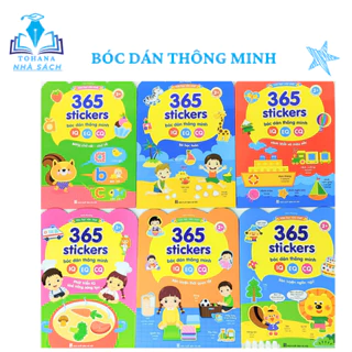 Sách - 365 Stickers Bóc Dán Thông Minh (Dành Cho Trẻ Từ 2-6 Tuổi) - Giúp Bé Phát Triển IQ, EQ, CQ (Bộ 6 Cuốn)