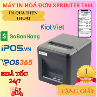 [XẢ HÀNG]Máy in hóa đơn Xprinter In Điện Thoại K80 - Máy in nhiệt Mạng Lan + USB in cả máy tính/ laptop chính hãng