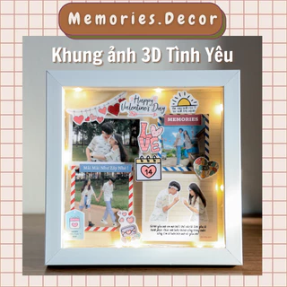 Khung ảnh 3D chủ đề LOVE, Set DIY , Khung ảnh nổi Handmade, Quà tặng ngày kỉ niệm, Quà tặng người yêu