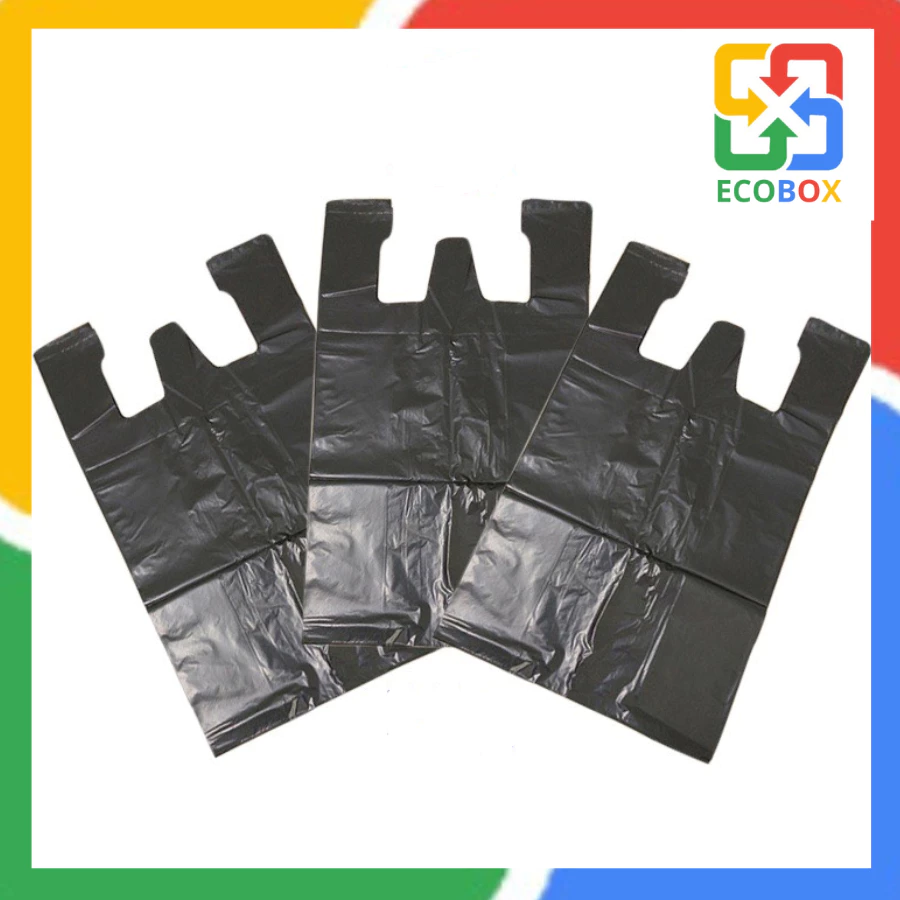 ECOBOX - [ 1Kg--Bóng Đẹp --Siêu Dai ] Túi Bóng Đen Đóng Gói Hàng, Túi Đựng Rác Loại Đẹp