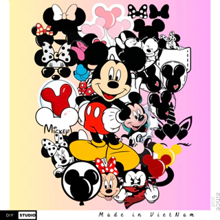 [SET 30 cái sticker ]Sticker trang trí laptop,mũ bảo hiểm,vali chống nước.Sticker Mickey mouse walt disney .