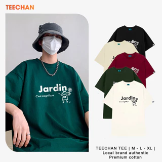 Áo Thun Unisex TN320 Form Rộng Nam Nữ Phông Tay Lỡ Basic TEECHAN Cotton màu Xanh Lá Thoáng Mát Ullzang