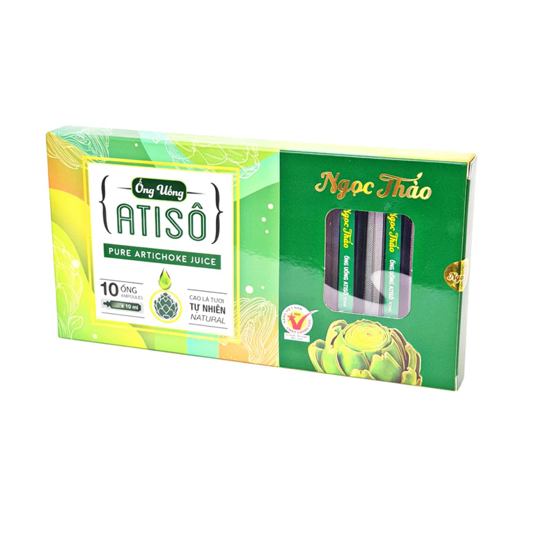 Hộp Cao Nước Atiso lá tươi uống liền Ngọc Thảo - 10 ống 10ml