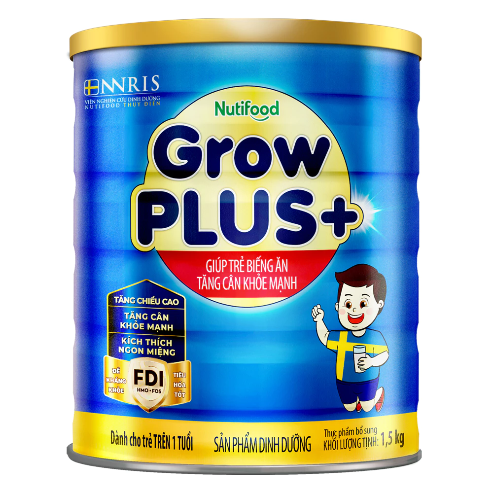 DATE 2025/ Sữa Nutifood grow plus xanh 1.45kg và 900g