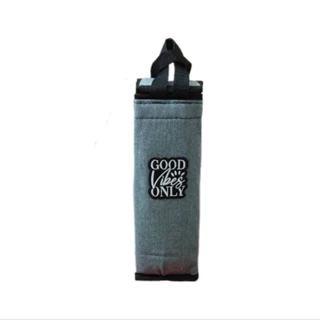 túi giữ nhiệt vải bố full màu 1200ml logo chữ Good có dây kéo và lớp cách nhiệt