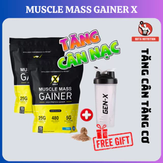 Tặng Shaker - COMBO 2 túi Sữa Tăng Cân Tăng Cơ - Muscle Mass Gainer Gen-X