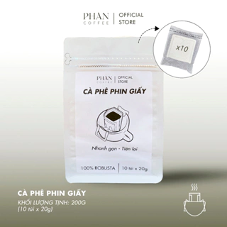 Cà phê phin giấy tiện lợi nguyên chất rang mộc 100% - Phan Coffee