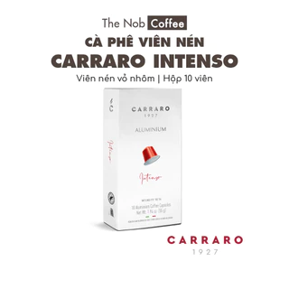 Cà phê viên nén CARRARO INTENSO | Cà phê cho máy Nespresso, nhập khẩu Ý, hộp 10 viên