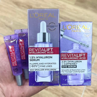 Tinh chất/ Serum cấp ẩm, giảm nhăn Loreal (L'oreal) Paris Hyaluronic Acid các loại