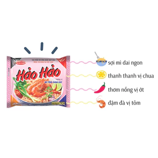 Combo 10 Gói Mì Hảo Hảo vị tôm chua cay gói 75g