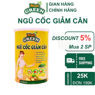 Bột Ngũ Cốc Giảm Cân, Ngũ Cốc Giảm Cân Ăn Kiêng Nutgreen Siêu Hạt Mix 30 Loại Ngũ Cốc Dinh Dưỡng Thuần Chạy 500G