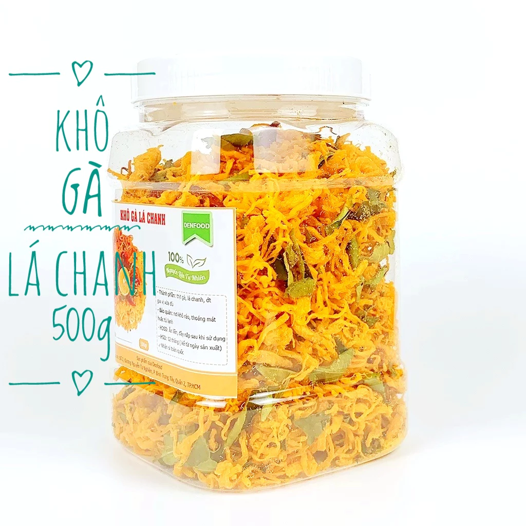 Khô Gà Lá Chanh Mềm Cay hũ 500g