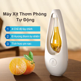 Máy Phun Tinh Dầu, Xịt Thơm Phòng Tự Động, Nước Hoa Thơm Phòng JD007, 6 Mùi Hương Lựa Chọn, Tích Hợp Pin Sạc