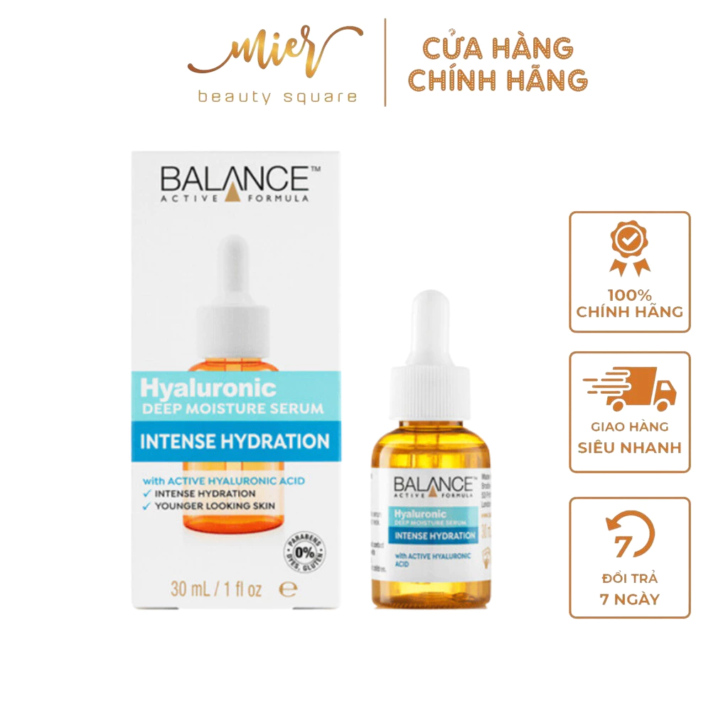 Serum Cấp Nước Dưỡng Ẩm Balance Active Formula Hyaluronic Deep Moisture Serum 30ml