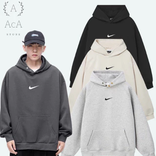 Áo hoodie nike thêu dày dặn nam nữ, hoodie nike bấm cúc hàng chuẩn chính hàng , dày dặn cực hót, tag mác chất lượng ACA