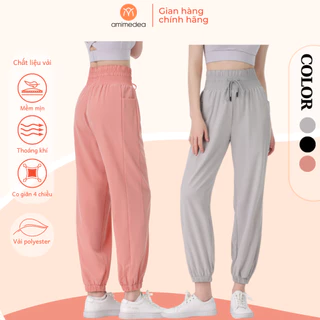 Quần Dài Jogger Nữ Tập Gym, Yoga Chính Hãng AMI MEDEA - Thiết Kế Cạp Cao, Dây Rút Eo Năng Động, Chất Liệu Cao Cấp 9051