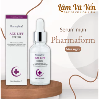 Serum Pharmaform Aze-Lift 20% Azelaic Acid, 20% Niacinamide giúp kiểm soát dầu, thu nhỏ lỗ chân lông, giảm mụn thâm 30ml