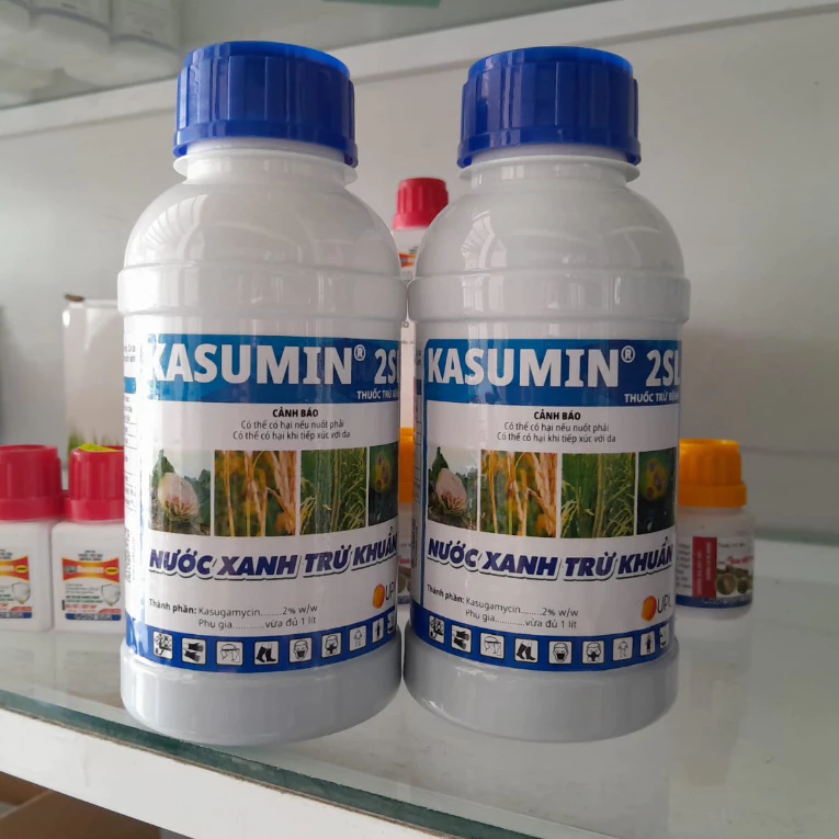 KASUMIN 2SL Thuốc nước xanh trừ Vi khuẩn hại cây trồng sản phẩm của UPL chai 500ml