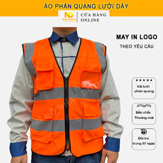 Áo phản quang áo gile bảo hộ phản quang lưới palisade siêu thoáng mát, mỏng nhẹ, dùng cho kỹ sư công nhân Nhật Dương