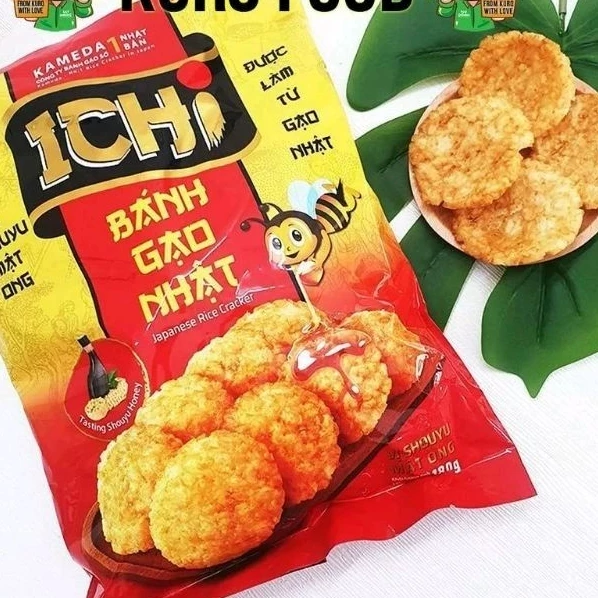 Combo 5 gói Bánh Gạo Nhật Ichi Vị Shouyu Mật Ong (Gói 100g)