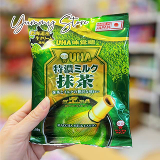 Kẹo Trà Xanh UHA Nhật Bản Gói 58G