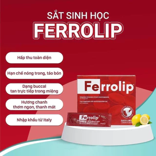 [Tặng1 khăn]Sắt sinh học Ferrolip liposome bổ sung sắt cho mẹ bầu người thiếu máu thiếu sắt 20gói vị lipton không nóng