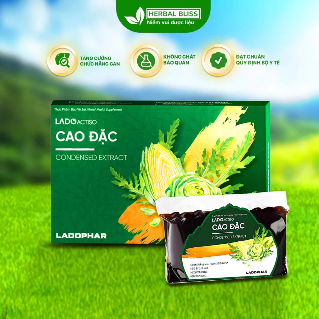 Cao Đặc Atiso Ladophar Cao actiso Đà Lạt giúp mát gan, thanh lọc cơ thể Hộp 100g