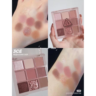 Bảng phấn mắt 3CE Some Def Eyeshadow Palette tone hồng đất xinh, màu dễ sử dụng ChiinBeauty