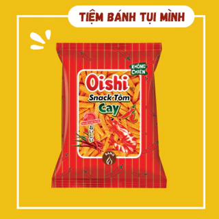 Bánh snack tôm cay oishi 32gram, đồ ăn vặt