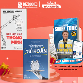 Combo Sách BIZBOOKS - Muốn thành công nói không với trì hoãn - Đừng làm việc chăm chỉ hãy làm việc thông minh