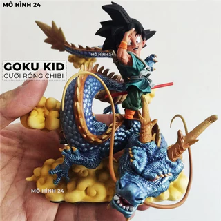 Mô hình Son Goku KID Cưỡi rồng Chibi blue dragonball figure songoku giá rẻ đồ chơi cute giá rẻ