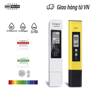 LCD Digital PH Meter PH-02 Meter Pen, Bút đo PH ( đã hiệu chỉnh)  đo nước trồng rau đi kèm 3 gói hiệu chỉnh