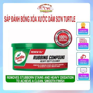 Sáp đánh bóng và xóa vết xước dăm nhẹ sơn ô tô xe máy Turtle Wax Rubbing Compound - Hàng Chính Hãng