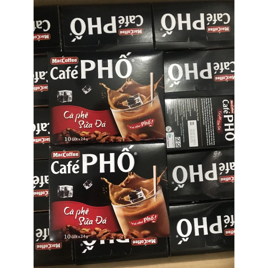 Cà Phê Phố ( Cà Phê Sữa Đá ) Hộp 10 gói x 24g