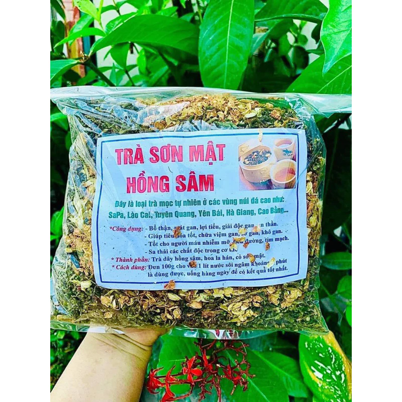 Trà sơn mật hồng sâm