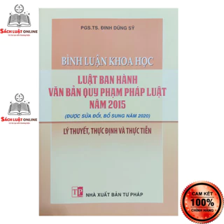 Sách - Bình luận khoa học luật ban hành văn bản quy phạm pháp luật 2015 (NXB Tư Pháp)