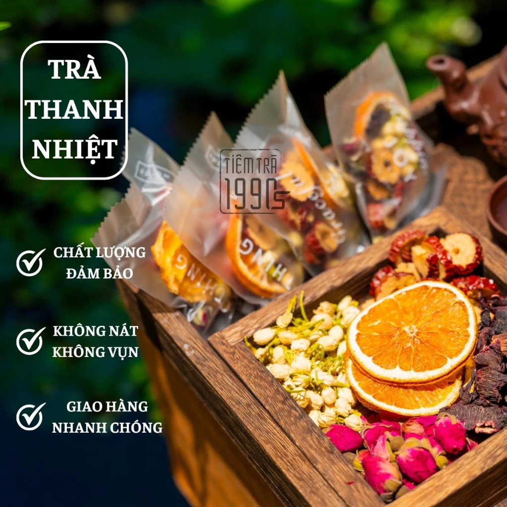 Trà thảo mộc thanh nhiệt giải độc, mát gan đẹp da, thảo mộc giảm cân, chống lão hoá - Tiệm Trà 1990s