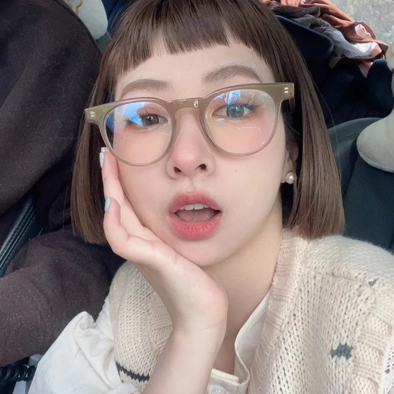 Kính giả cận, Gọng kính cận nam nữ 09 nhựa tròn Jolie eyewear