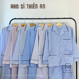 [HCM][FREESHIP] Đồ Bộ Nam Pijama Thích Hợp Với Nam Trung Niên Chất Liệu Vải Cotton Thoáng Mát Thiên An TA90S