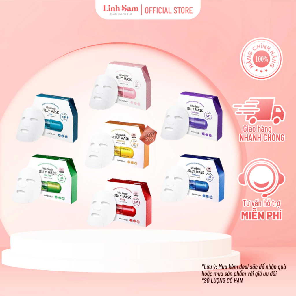 Combo 10 mặt nạ Banobagi Cung Cấp Vitamin Cho Da Banobagi Vita Genic Jelly Mask (30ml x 10)