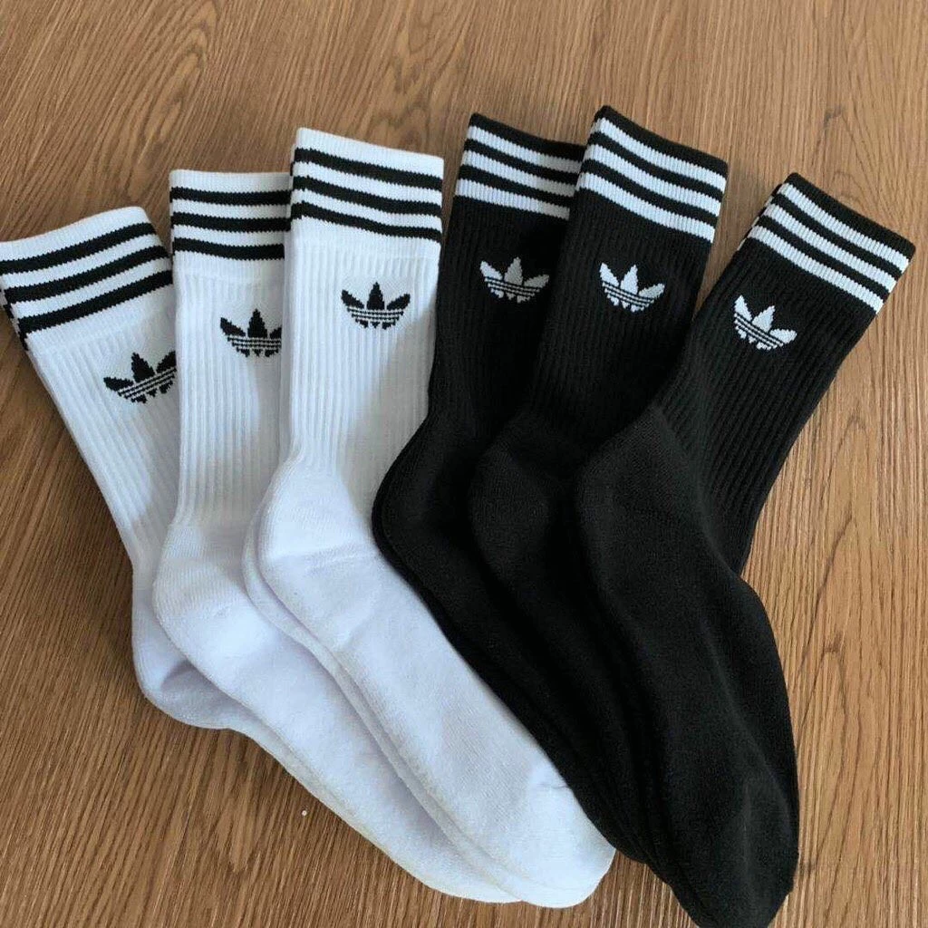 Tất Vớ ADIDAS 3 LÁ Trắng , Đen Cổ Cao,Cổ Trung Thể Thao Nam Nữ Thời Trang Unisex Style Hàn Quốc.