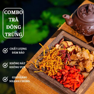 Combo 20 Gói Trà Đông Trùng Giúp Ngủ Ngon, Giải Độc, Kỷ Tử, Long Nhãn, Táo Đỏ, Trà Thảo Mộc - Tiệm Trà 1990s