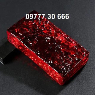 Gạch pha lê kính lấy sáng vân mây màu đỏ RUBY huyền bí kích thước 200x100x50 AVSING