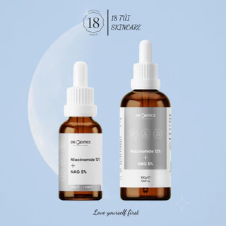 Serum Vitamin B3 DrCeutics 30ml/100ml - Làm Sáng, Đều Màu Da & Se Khít LCL - Niacinamide 12% + NAG 5%