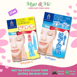 Mặt nạ Kose Clear Turn White Cấp Ẩm Dưỡng Sáng Da Nhật Bản