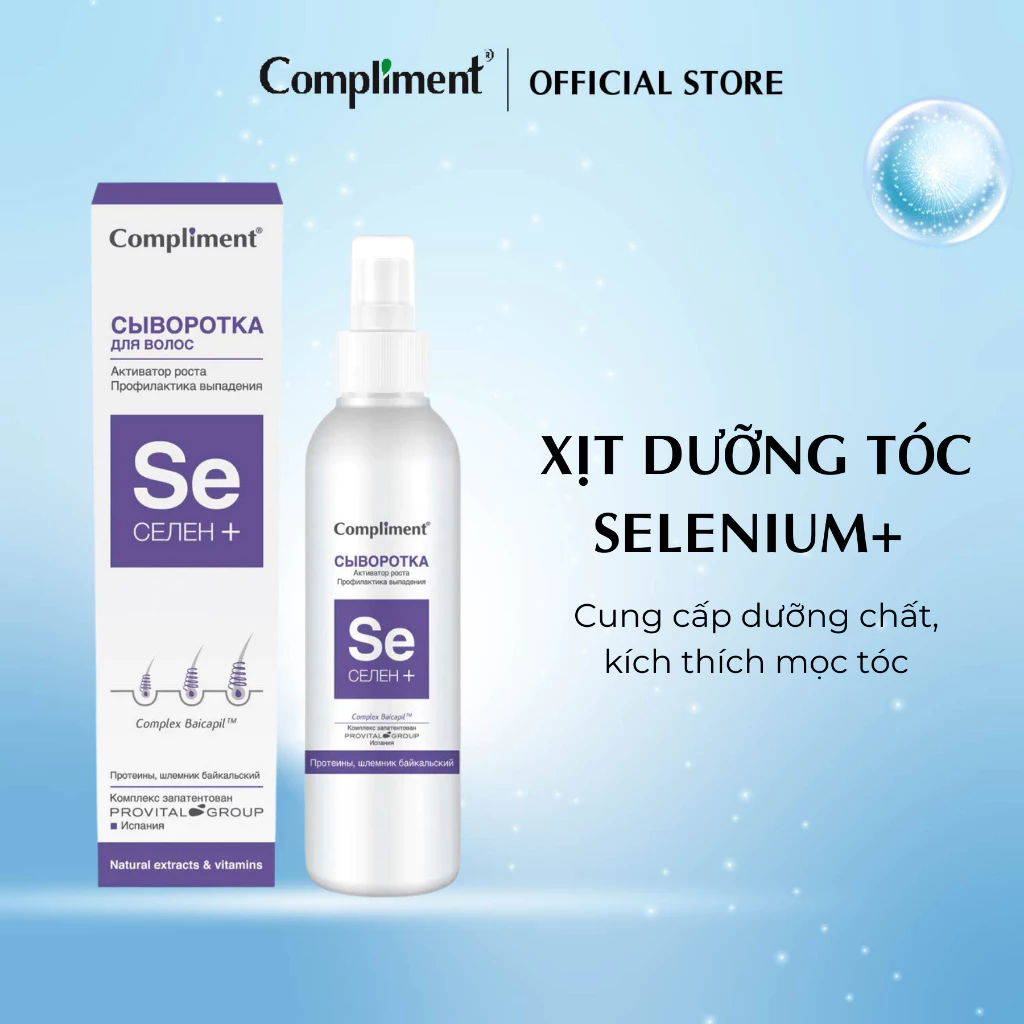 Xịt dưỡng tóc Compliment kích thích mọc tóc hoạt động kép SELENIUM+ 150ml