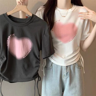 Áo Croptop trái tim rút dây 2 bên xinh xắn