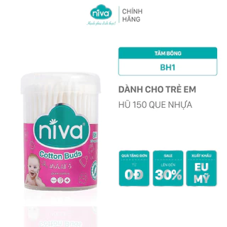 Tăm Bông NIVA Dành Cho Trẻ Em Hũ 150 Que Nhựa BH1