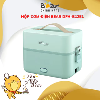 Hộp cơm điện cầm tay mini đa năng giữ nhiệt 2 tầng Bear DFH-B12E1.Nồi cơm điện cá nhân thông minh chính hãng Bear,BH 18T