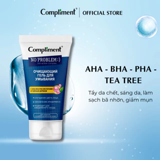 Sữa rửa mặt Compliment No Problem làm sạch với AHA-BHA-PHA và cây trà 200ml